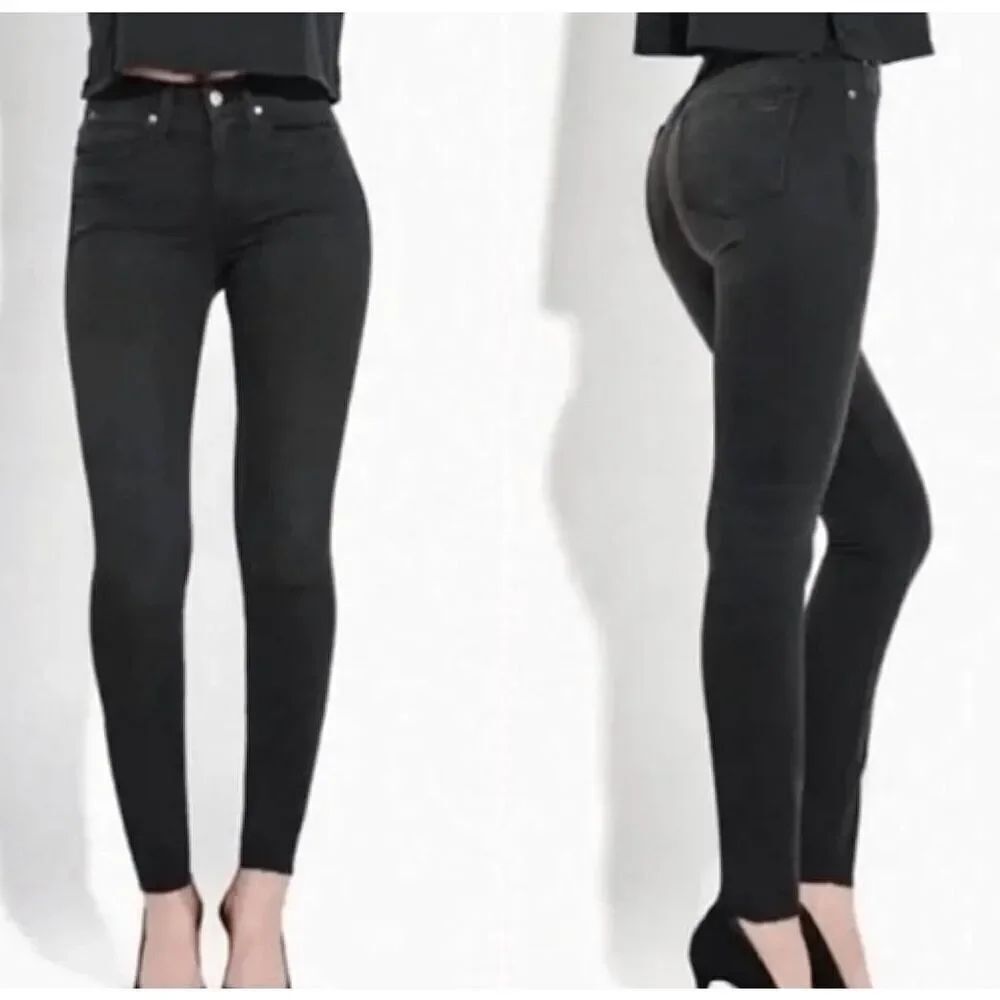 AYR Jeans Women's 26 Black Hi Rise Skinny Comfort Stretch Basic